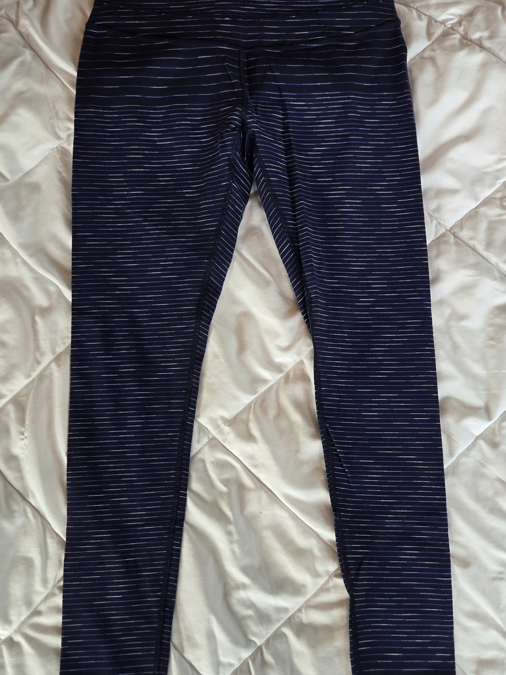 Lucy Navy and White Striped Leggings